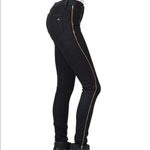 Rag & Bone Scuba Midnight Zipper Skinny Jeans Size 27